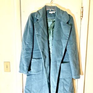 Blue stylish and warm winter coat